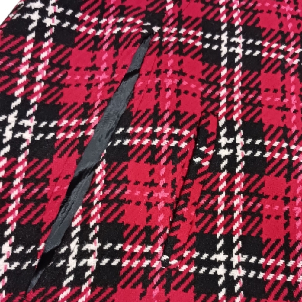 Talbots Poncho Button Front Plaid Cape Jacket - Picture 8 of 10